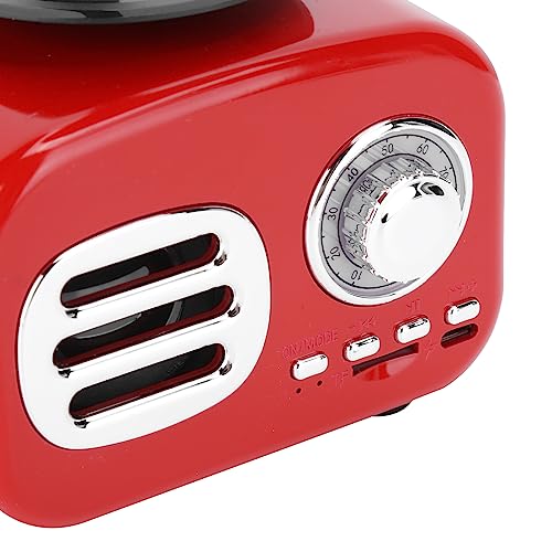 Phonographe portable Bluetooth rouge rétro pour musique - 6