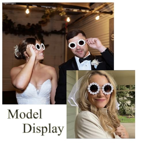 Women round Flower Sunglasses Flower Cute Glasses UV 400 Protection for Outdoor Beach4