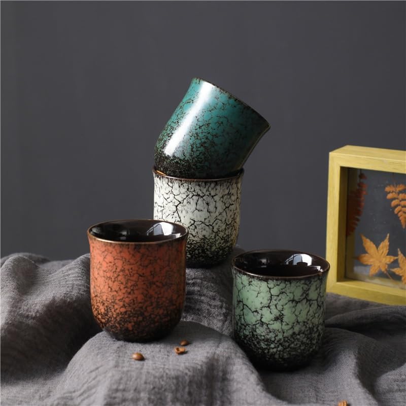 GSOUL Kungfu Tea cup Household Ceramic Cup Afternoon Tea Coffee Chinese Style Kung Fu Small Tea Cups