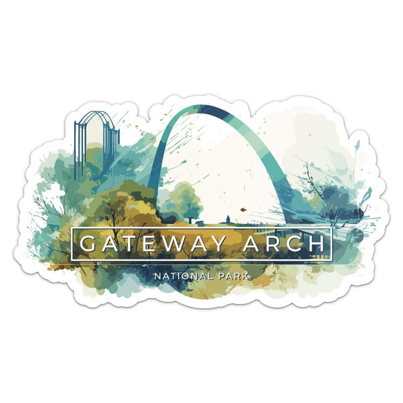 Generic Gateway Arch National Park Sticker - Vinyl Waterproof Decal for Car, Laptop, Wall, Window, Water Bottle, Bumper Sticker Size - 3'' Longer Side