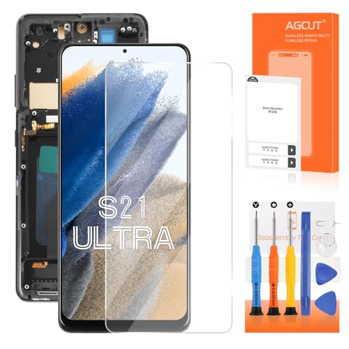 INCELL for Samsung Galaxy S21 Ultra Screen Replacement for S21 Ultra LCD Display G998B SM-G998U LCD Digitizer Touch Screen Assembly with Black Frame(No Fingerprint)
