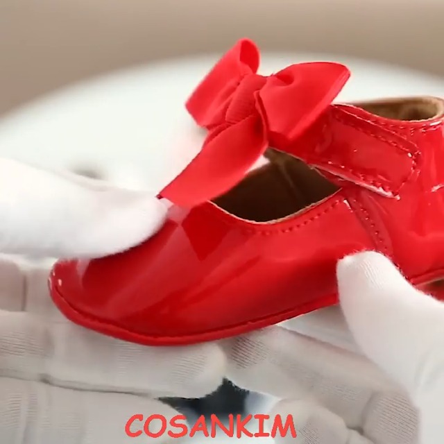 COSANKIM Baby Girls Mary Jane Flats Shoes Anti-Slip Rubber Sole Infant Toddler Princess Wedding Dress Shoes - Image 8