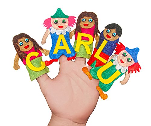 Dedoche da Alfabetização Feltro 36 Personagens Embalagem com Zíper Carlu Brinquedos