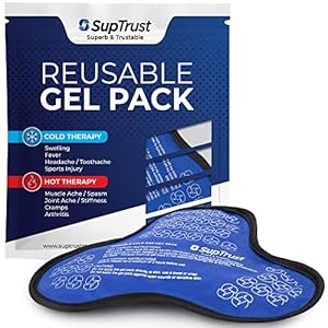 Gel Ice Pack for Injuries Reusable: Cold/Hot Pack for Neck Shoulder Knee – Hot Cold Therapy for Rotator Cuff Injuries Bursitis and Swelling – Shoulder Ice Pack Wrap – Ice Pack for Shoulder Brace