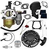 Strongthium Predator 212 Tune Up Parts Carb Kit for 196cc 200cc 212cc 224cc + Pull Start + Coil + Air Filter Assembly + Spark Plug + Throttle Springs + Gaskets