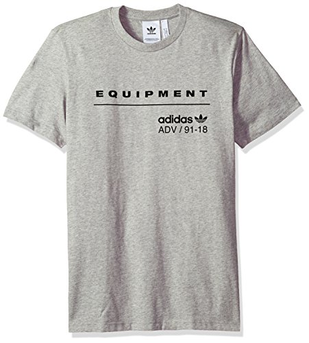 adidas Originals Men's Originals EQT PDX Classic Tee, medium grey heather, L