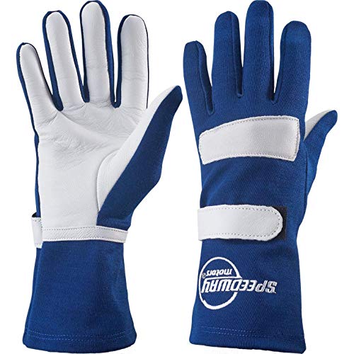 Speedway Motors Blue Nomex Racing Gloves-Single Layer-Large