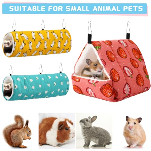 Abbylike 9 peças de rede para pendurar porquinho-da-índia para ratos, acessórios para gaiola de furã