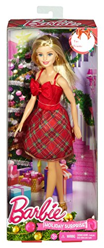 Muñeca Barbie con vestido festivo Holiday miniatura 5