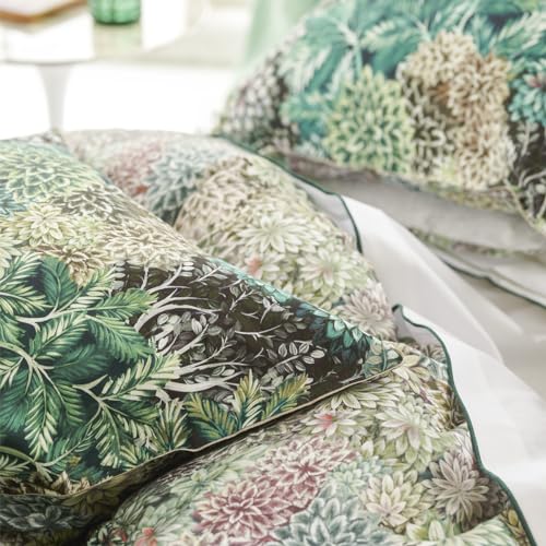 Funda nórdica de satén de algodón Madhya Azrure Designers Guild 200x200 cm para cama 4