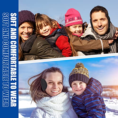 50 Packs Winter Earmuffs Unisex Winter Ear Warmer Behind Head Black Fleece Ear Muffs For Men Women Winter Outdoor Activities Warming Accessory Christmas Gifts #TOP5