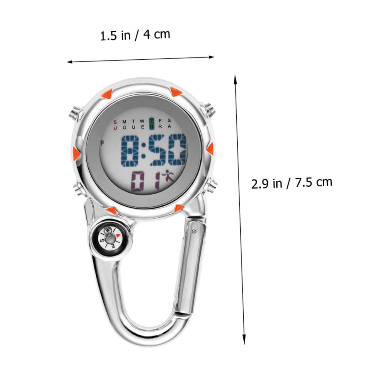Pack Metallhaken Taschenuhr mit Leuchtfunktion für Outdoor Abenteuer