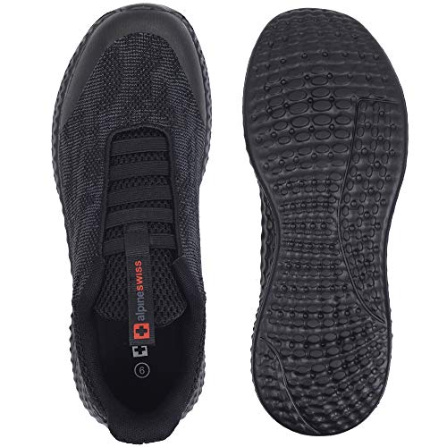 Alpine Swiss Troy Mens Mesh Knit Slip On Sneakers Athletic Lightweight Tennis Shoes3