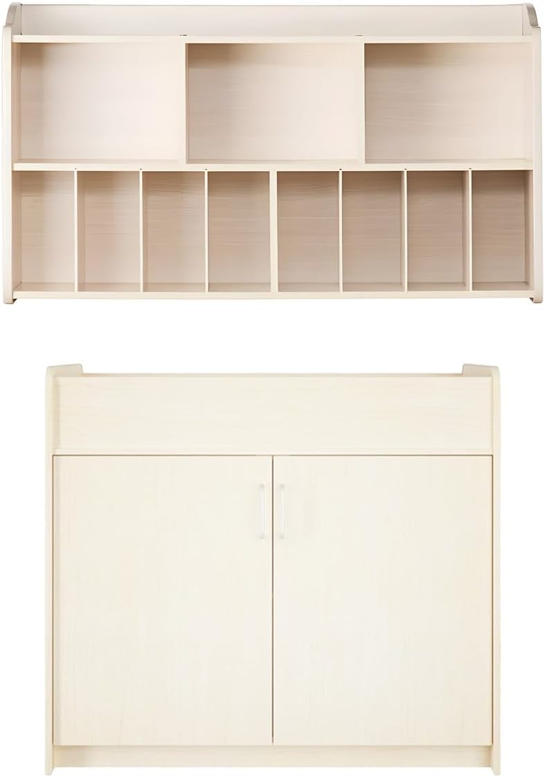 Baby Changing Table & Diaper Storage Organizer, Diaper Shelf, Diaper Dresser Station with 2 Built-in Storage Shelves, Hanging Wall Mount