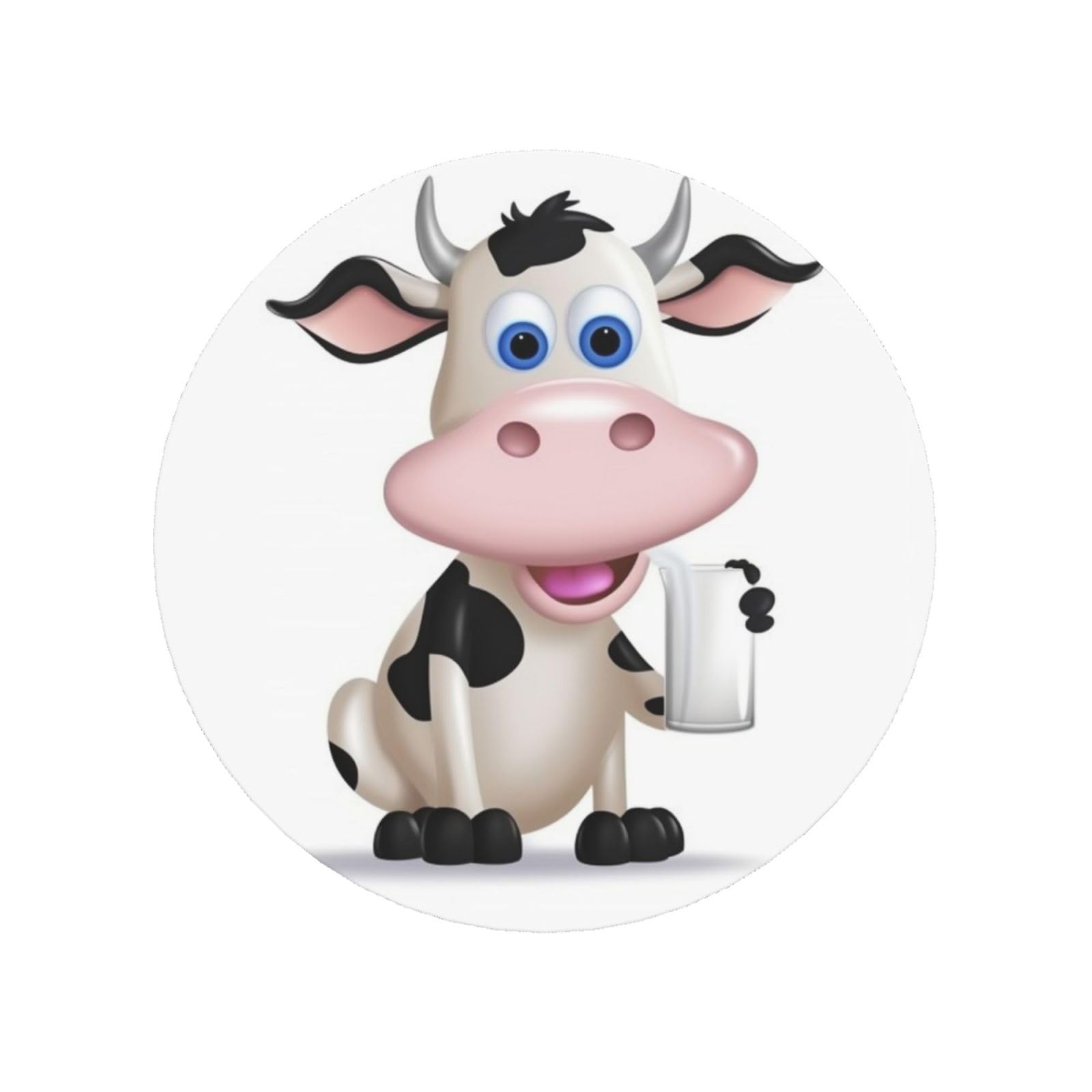 Fodpand Round Shape Cartoon Milk Cow Fridge Magnets, Strong Small Refrigerator Magnets Decorative Magnets For Kitchen Fridge Office Locker - One Size Funny Magnetic Stickers Birthday Gifts