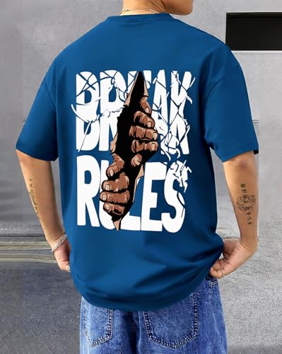 Image of AUSK Baggy Hip-Hop T-Shirt for Men - Graphic Printed T Shirts || Oversized Men Tshirt || T-Shirts