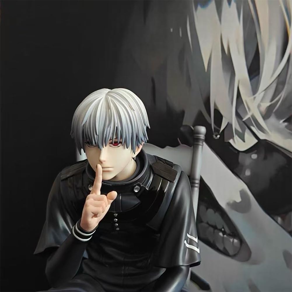 Kaneki Ken figurka anime, 18,5 cm PCW model kolekcjonerski z wymienną głową i akcesoriami, dekoracja biurka, prezent dla fanów anime