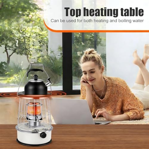 Pomya Indoor Kerosene Heater, 12000BTU Portable Kerosene Heater, Non Electric Indoor Outdoor Space Heaters for Camping, Cooking, Home, Garage, 6L Capacity, 30h Running Time — view 2