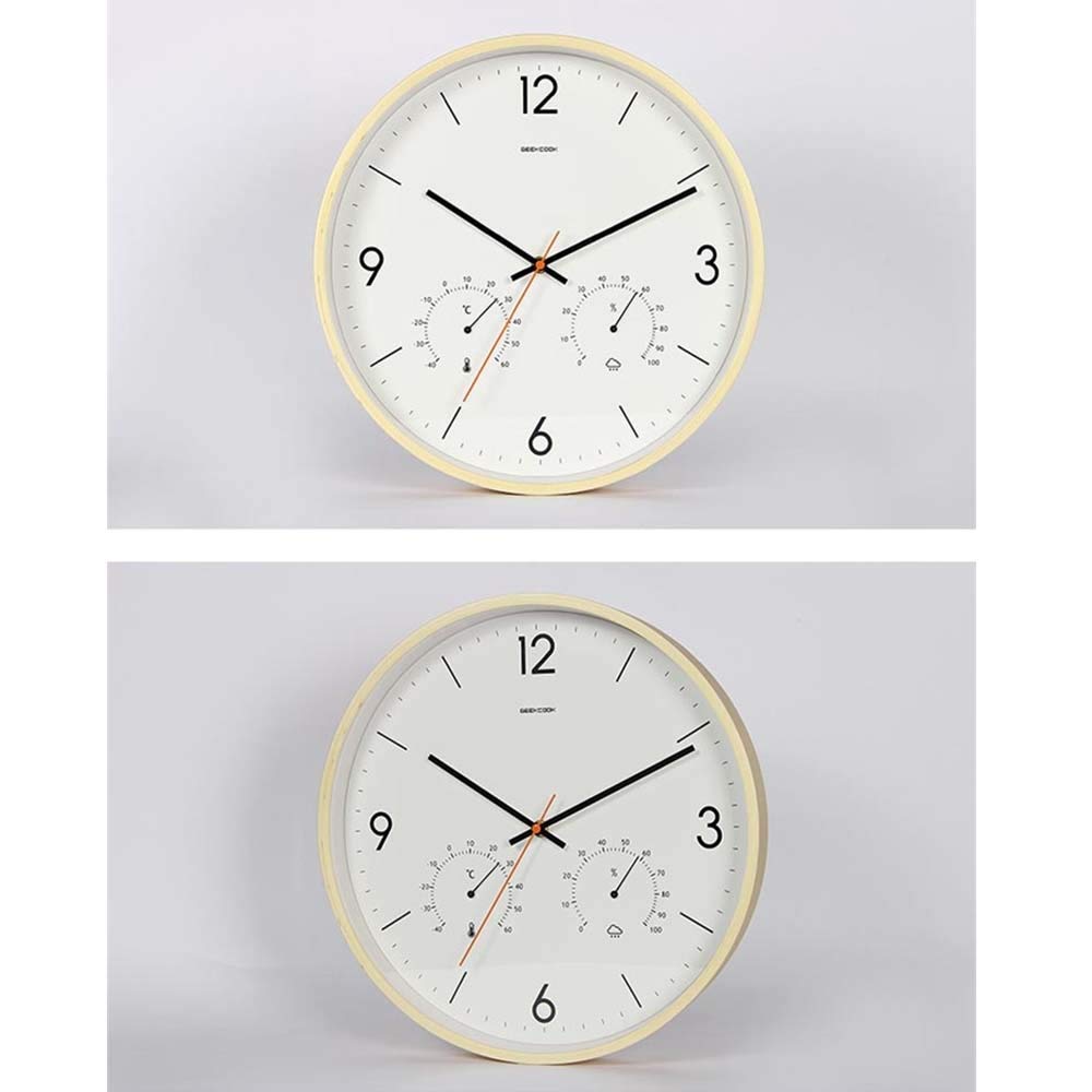 Horloge murale silencieuse pour supprimer le tic-tac avec thermomètre et humidité
