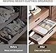 DIMJ 4 Stück Schubladen Ordnungssystem Schubladen Organizer, Faltbare Aufbewahrungsbox Stoff, Schubladeneinsätze für Kleiderschränke, Kleiderschrank Organizer für Kleidung, Beige