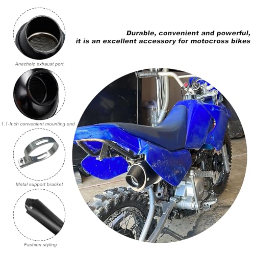 Image of KVAEY 28mm 1.1 inch Exhaust Silencer Muffler Clamp Gasket, Exhaust Muffler for 50CC 110CC 125CC Aluminum Exhaust Silencer Pipe with Metal Clamp, Motorcycle Accessories