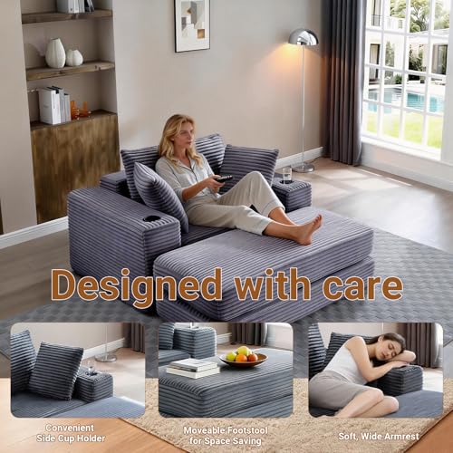 Sillón Plegable Poliuretano Gris miniatura 3