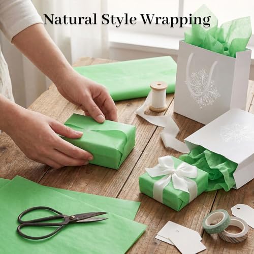 Image of Koogel 330 Sheets Green Tissue Paper, 14 X 10 inches