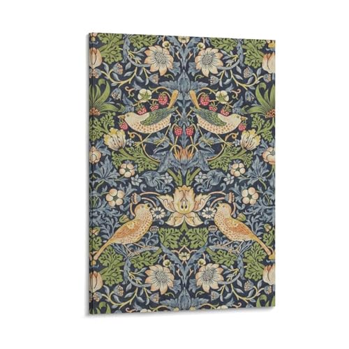 ���William Morris �E�B���A���E�����X�ɂ��A���E�Ԓ��̃|�X�^�[ (57) �ǃA�[�g�z�[�� �o�X���[�� �Q�� �I�t�B�X���� �v�����g�|�p��i �C���e���A12x18inch(30x45cm)