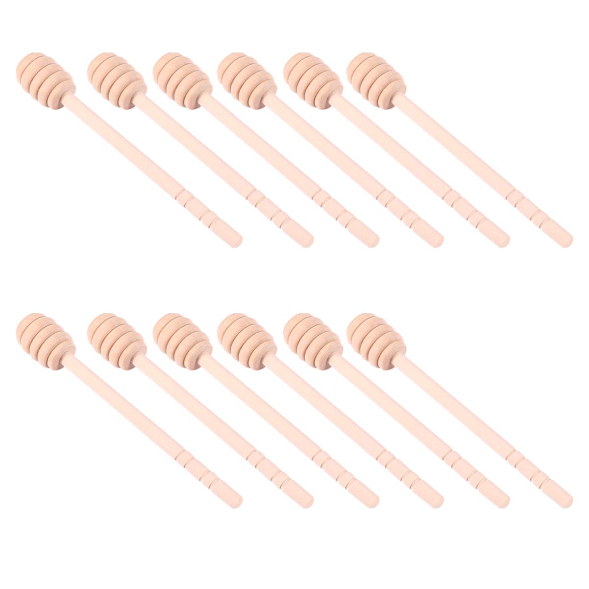 12pcs Bee Stick Honey Dipper Stick Honey Spoon Rod Coffee Mixing Stick Stirring Rod for Kitchen Honey Mixing Stick Kitchen Stirring Stick Creamy Foods Mixing Stick