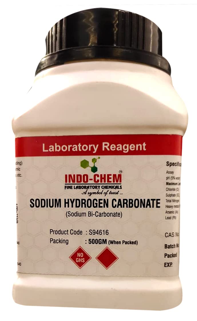 NewChem Indo-Chem Sodium Hydrogen Carbonate 500Gm | Laboratory Reagent | Assay Min 99.0% | Apperances White Crystaline Powder | pack of 1 (B0C24D8VVD) Amazon Price History, Amazon Price Tracker