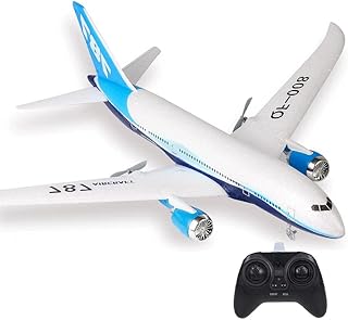 RKSTD RC Plane, 3 Channels RC Plane Ready to Fly, Electric RC Plane with LED Lights, EPP Foam Material, Built-in Gyroscope, 360° Backflip, Suitable for Kids Boys Adult Beginners