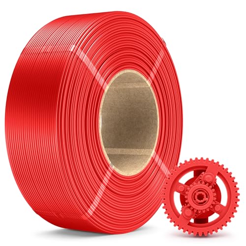 Image of SUNLU PLA+ Refill Filament Refill 1.75mm 1KG, 3D Printer Filament PLA Plus, No-Spool PLA Plus Filament for Reusable Spools Compatible with Bambu Labs Filament, 1KG Roll, Red