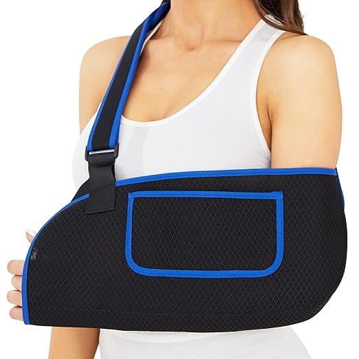 Arm Sling, for Shoulder Injury Rotator Cuff Torn Wrist and Elbow Surgery, Arm Sling Adjustable Padded Elbow Dislocation and Sprain Brace, Shoulder Immobilizer Sling, for Left&Right (Uniform Size)