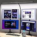 EYOCEAN Desk Lamp with Clamp, 31.5" LED Desk Lamp for Home Office, 24W Gesture Sensing Control Desk Light, Dimmable & Color Temperature, Eye-Caring Office Lamp, Brightest Architect Lamp for Screen