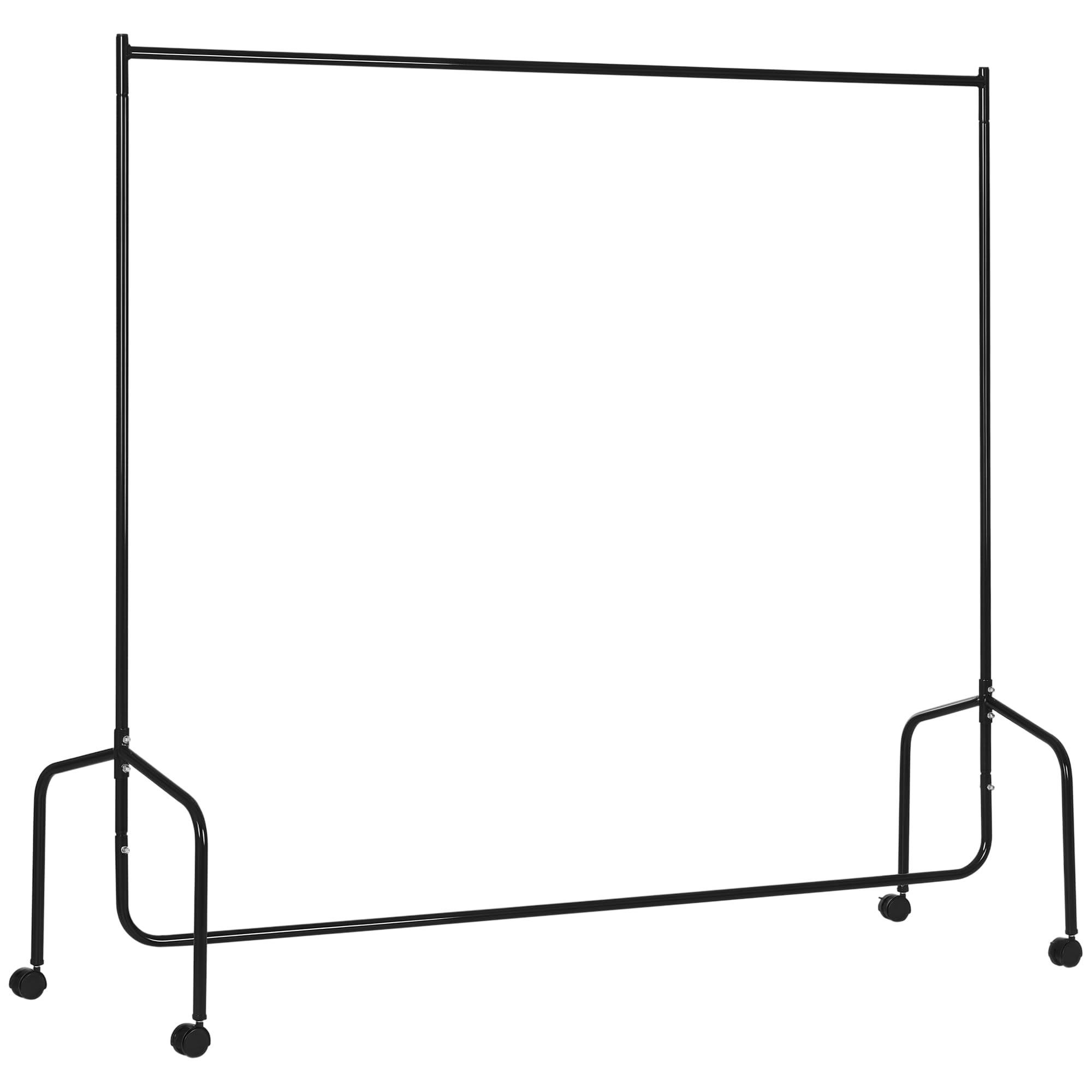 Portant à vêtements robuste en acier noir HOMCOM 140 kg