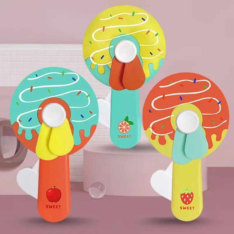 Gift Paradize Mini Baby Portable Hand Pressure Fan - Toy Fan For Kids Without Battery - Fan Toy For Kids (Donut shaped 2 Pcs) (B0D8JSP2SV) Amazon Price History, Amazon Price Tracker