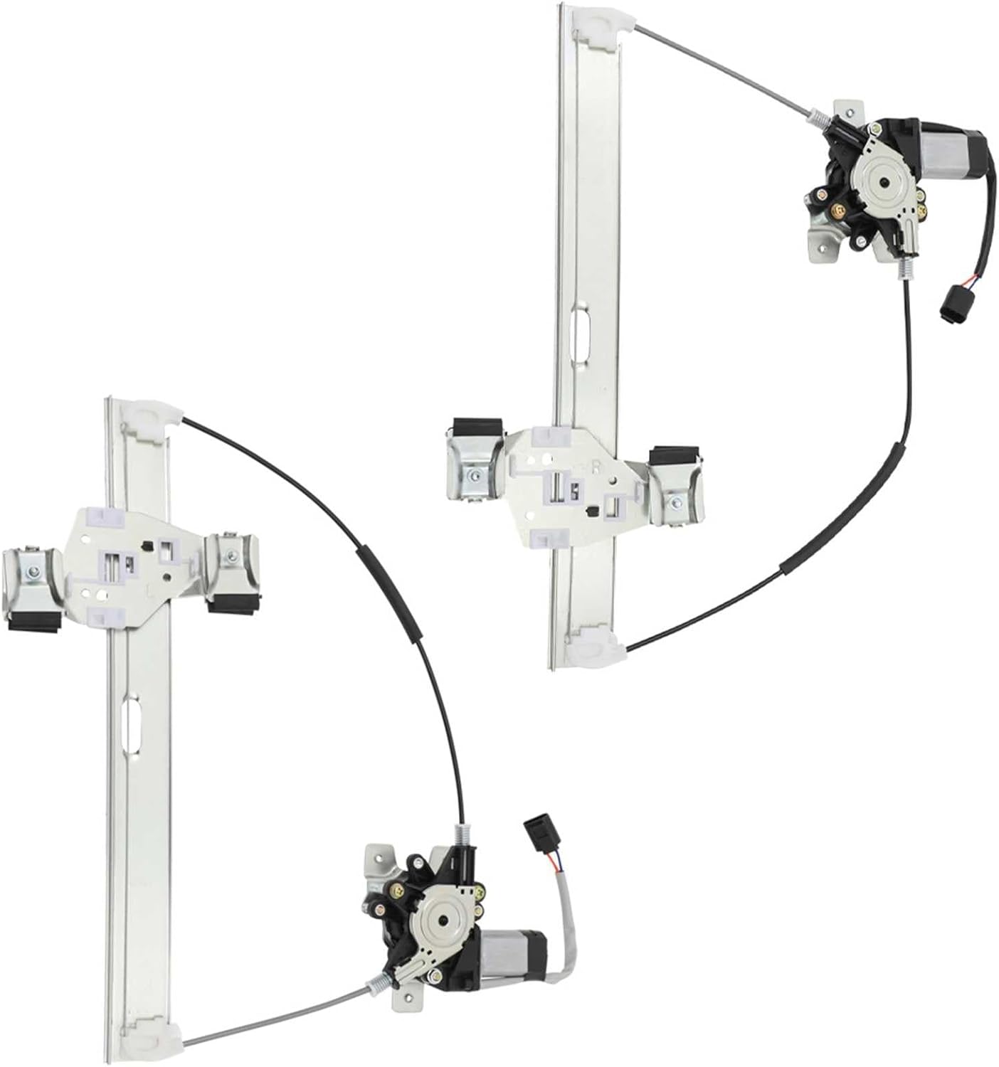 Set Of 2 Power Window Regulator Rear Driver and Passenger Side Fit for Hummer H2 2003-2009 with Motor Window Lifter Replaces OE 751-707