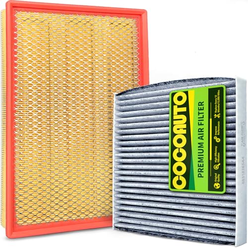 COCOAUTO Cabin Engine Air Filter kit for RAM 1500 (2011-2026) & 1500 Classic (2019-2025) All Engines (EXCEPT 3.0L GAS & 6.2L TRX) Replaces 68318365AA 68441763AA