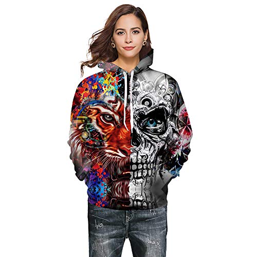 AFYH-Sudadera-con-Capucha-De-Halloween-2018-Otoo-E-Invierno-Impresin-En-3D-Novedad-Sudadera-Principal-Doble-Tapa-De-Bolsillo-Material-De-Polister-Clido-Suelto-Y-Fcil-De-Combinar