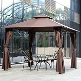 10 x13 inch Square Gazebo Canopy Tent with Frame and Fabric, Heavy Duty Patio Outdoor Tent,Waterproo