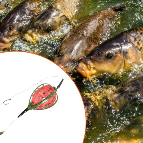 Lwuey Inline Method Feeder Rigs, 35g/48g Bait Weight J Hook Quick Sink Carp Fishing Tackle - Image 3