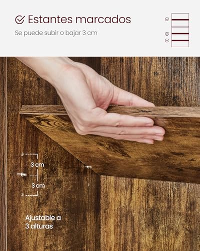 Miniatura 7 de VASAGLE Custos Colección - Librería de 5 Niveles, Estantería de Libros, Organizador con Compartimentos, Estantes Abiertos, para Sala de Estar, Oficina, Dormitorio, Marrón Rústico LBC165X01
