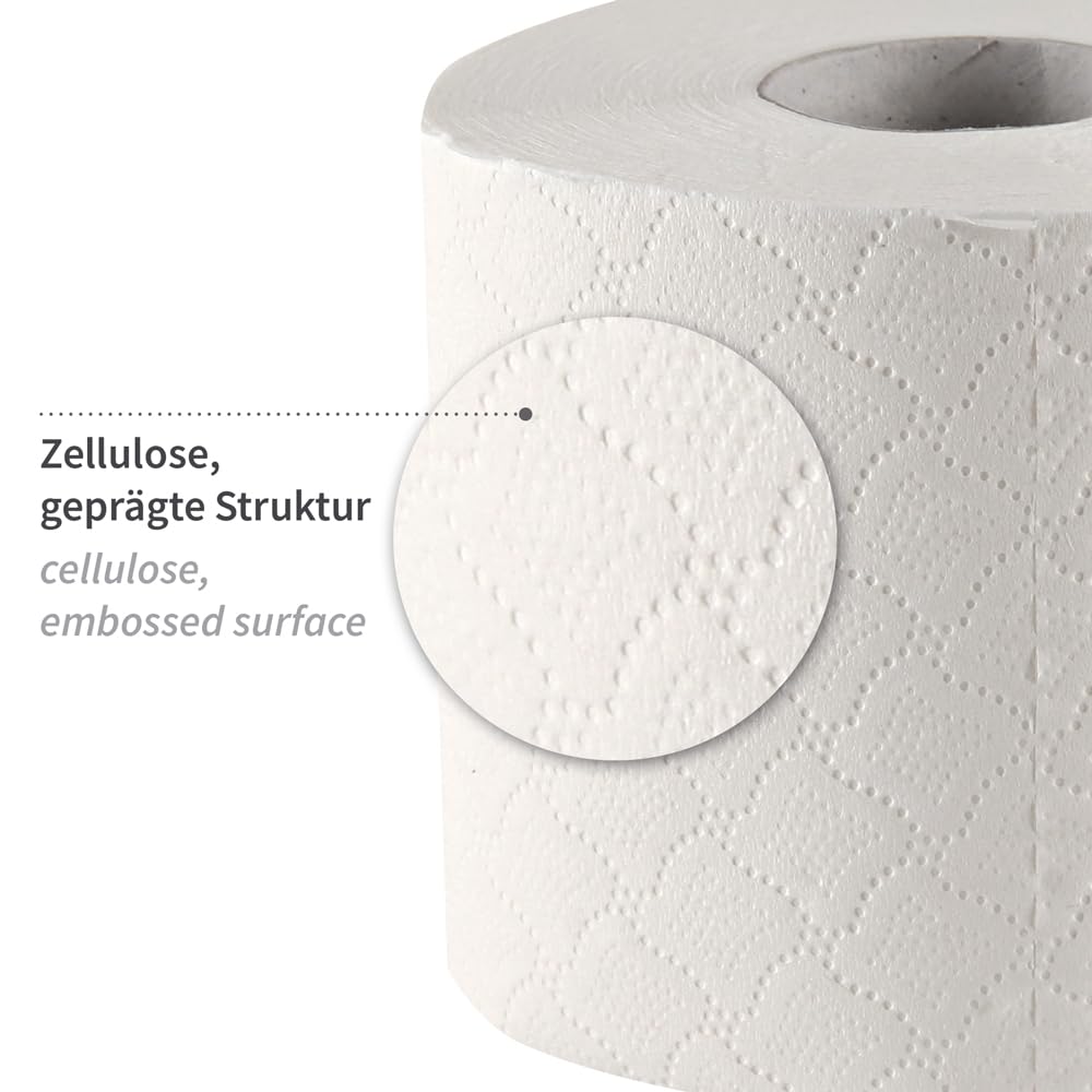 64 Stück Hygoclean Toilettenpapier, Kleinrolle, 3-lagig, weiß | Zellulose, FSC®-Mix, weiß, Abrisse: 250, L: 11,5cm, B: 9,5cm