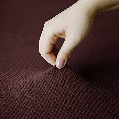 Maytex Pixel Stretch 2-Piece, Wine Loveseat Slipcover #TOP7