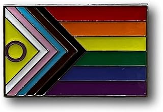 Intersex Inclusive Progress Pride Lapel Pin Silver 1"