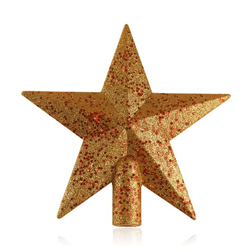 Weihnachtsbaumspitze Stern-20cm dreidimensionaler fünfzackiger Stern Cover