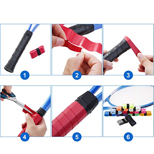 Pangda 5841550014 12 Pieces Tennis Racket Badminton Racket Grip Tape Overgrips thumb #5