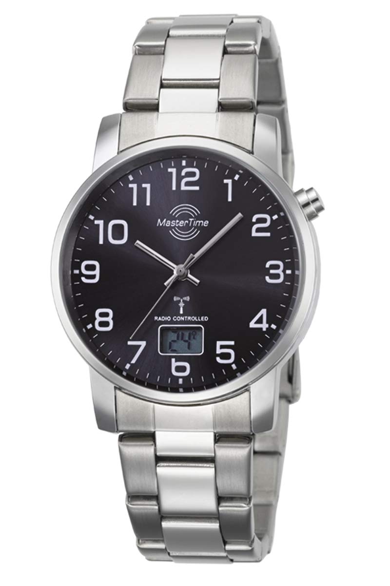 Master Time Funk Quarz Herren Uhr Analog-Digital mit Edelstahl Armband MTGA-10694-21M