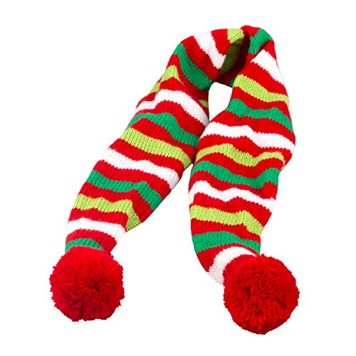 Bufanda de Navidad para perro rayas rojo-blanco-verde miniatura 2