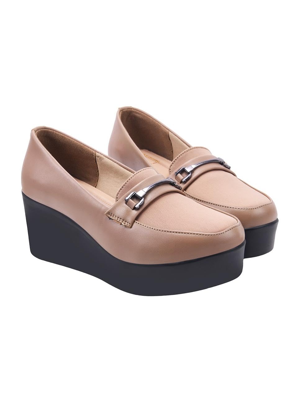 hvnly by shoetopia HVNLY Heel Loafers for Women Comfortable | Premium Luxury Slip-On Footwear for Office & Casual Outfits-picture-36